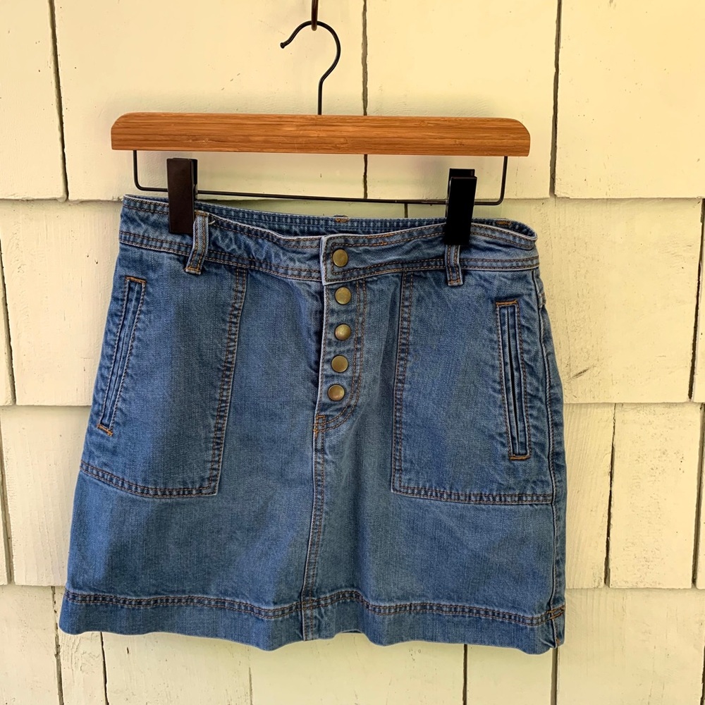 free people denim skirt